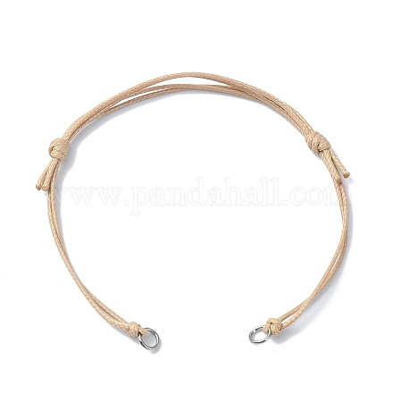 Fabricación de pulseras de cordón de poliéster encerado coreano AJEW-JB01195-02-1