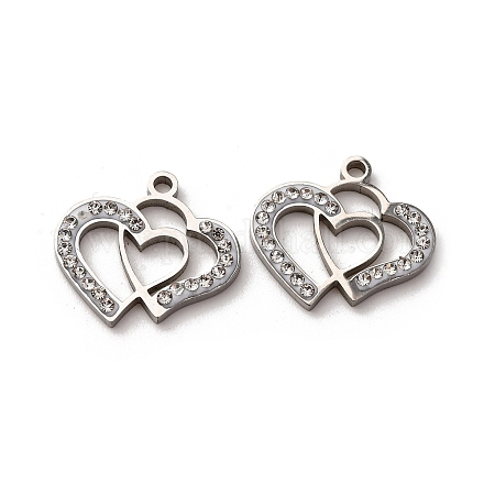 Подвески из нержавеющей стали 304 со стразами из глины STAS-P406-17E-P-1