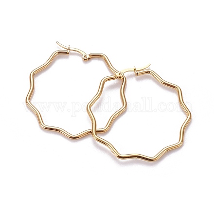 201 серьги-кольца из нержавеющей стали EJEW-F205-16G-A-1