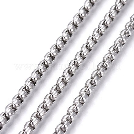 304 Stainless Steel Box Chains STAS-P219-23-F-1