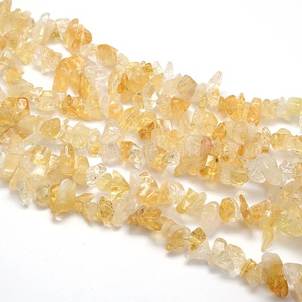 Chapelets de perles de citrine naturelle G-O049-C-42-1