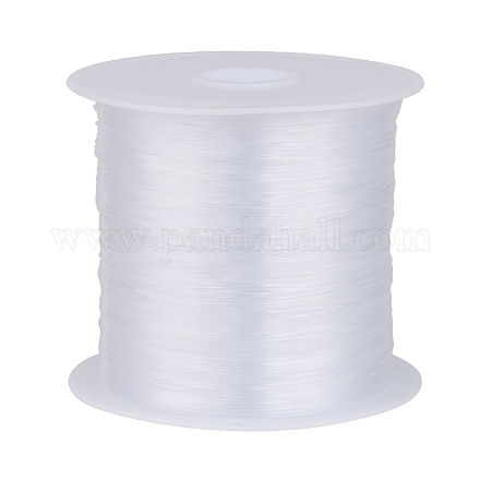 1 rollo hilo de pesca transparente hilo de nylon, blanco, tamaño:  aproximamente 0.2 mm de diámetro, alrededor de 142.16 yarda (130 m) rollo