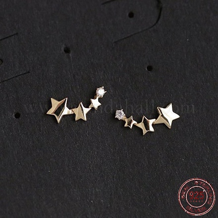 925 серебряные серьги-гвоздики со звездами STER-BB71180-A-1