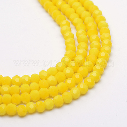 Opaque Solid Glass Bead Strands GLAA-R166-2mm-02F-1