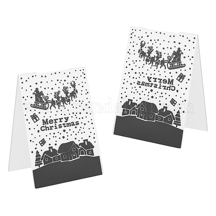 Christmas Plastic Embossing Folders DIY-WH0186-47-1