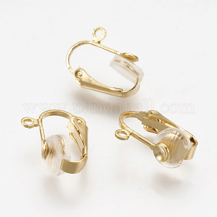 Brass Clip-on Earring Findings KK-P172-01G-1