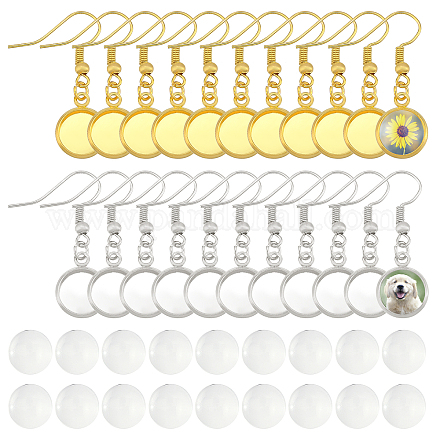 Pandahall элитный набор для изготовления плоских круглых висячих сережек своими руками DIY-PH0006-51-1