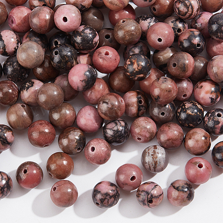 NBEADS 2 Strands About 88 Pcs Natural Rhodonite Beads G-NB0004-83B-1