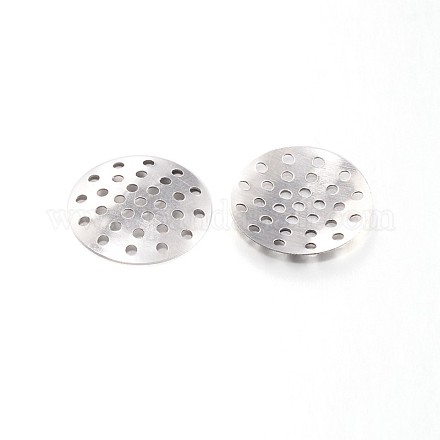 Fornituras de tamiz de anillo/broche de latón chapado en platino X-KK-E655-02P-1