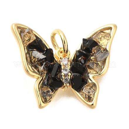 Латунные микро проложить кубического циркония подвески KK-K388-54G-1