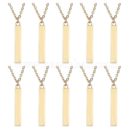 10 шт. ожерелье из железа с латунным покрытием NJEW-CA0001-17G-1