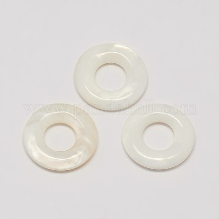 Donut Shell Pendants SSHEL-P001-17-1
