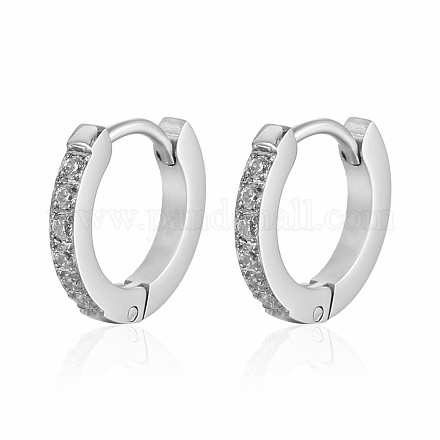 Sweet and Lovely Stainless Steel Zirconia Earrings for Women's Daily Wear EW0566-2-1