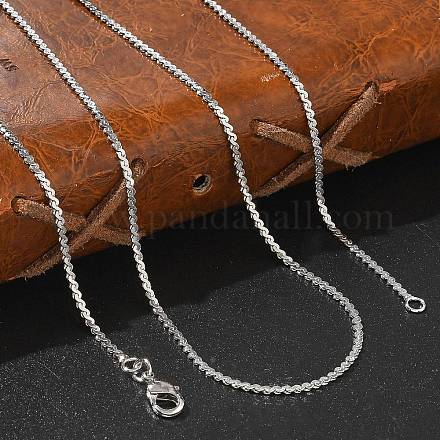 1.5 мм стойка покрытие латунь серпантин цепи ожерелья для женщин мужчин MAK-L044-12P-1