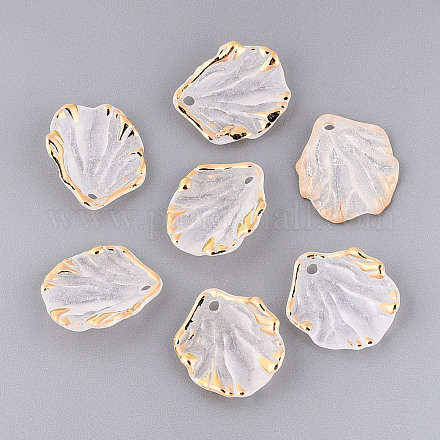 Подвески из матового пластика в виде лепестков KY-T041-20B-1