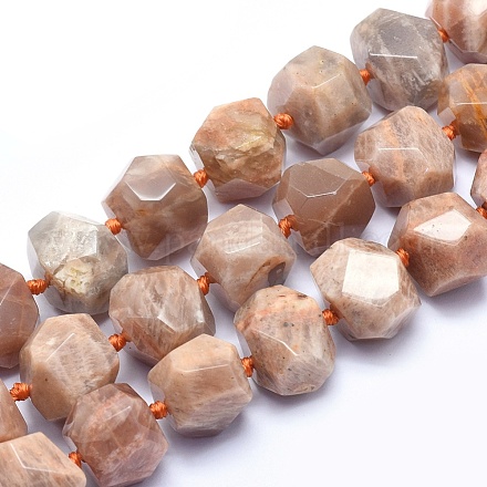 Chapelets de perles de sunstone naturelle naturelles G-G764-14-1