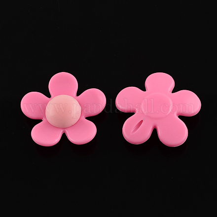 Resin Flower Beads X-RESI-R125-22x23mm-03-1