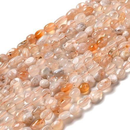 Chapelets de perles en agate naturelle de fleurs de cerisier G-I351-B07-1