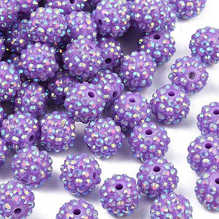 AB-цвет смолы горный хрусталь бисер RESI-S315-12x14-10-1