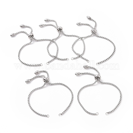 Fabbricazione di braccialetti con cursore in acciaio inossidabile regolabile 304 STAS-T050-030P-1