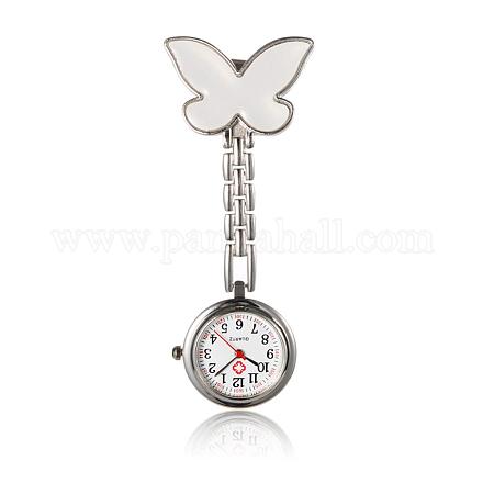 Reloj de bolsillo de mesa de enfermera de aleación de mariposa WACH-N007-01E-1