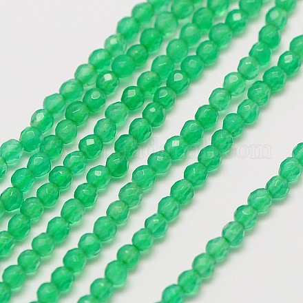Natural Green Onyx Agate Beads Strands G-A129-3mm-A03-1