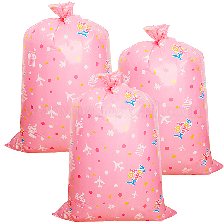 Рождественские 3шт прямоугольные пластиковые подарочные пакеты для хранения ABAG-WH20010-08C-1