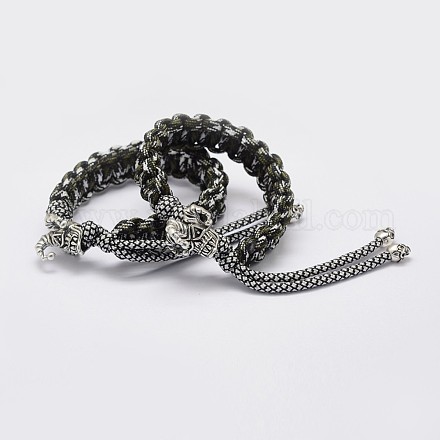 Nylon Cord Bracelets BJEW-P199-04AS-1