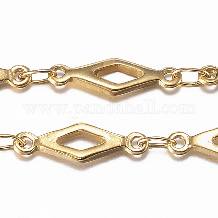 Ion Plating(IP) 304 Stainless Steel Rhombus Link Chains CHS-H011-01G-1