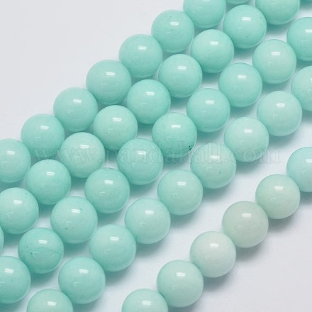 Chapelets de perles en jade de malaisie naturelle G-A146-10mm-B07-1