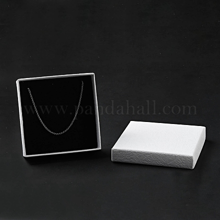 Cajas de regalo de joyería de papel de textura OBOX-G016-C03-A-1