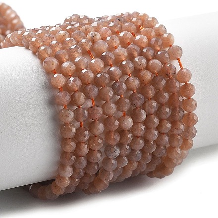 Натуральный Sunstone бисер пряди G-H080-B01-01-1