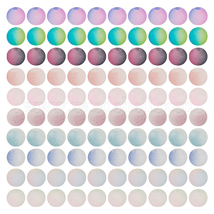 200шт 10 цвета треск стеклянные бусины нити GLAA-TA0003-31D-1