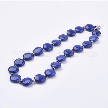 Lapis naturali collane di perline Lazuli NJEW-JN01938-01-1