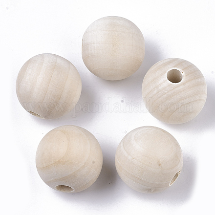 Unfinished Natural Wood Beads X-WOOD-Q041-04A-1