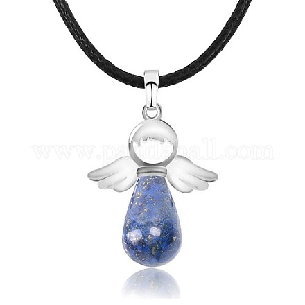 Colliers avec pendentif en lapis-lazuli naturel ange OH8264-01-1