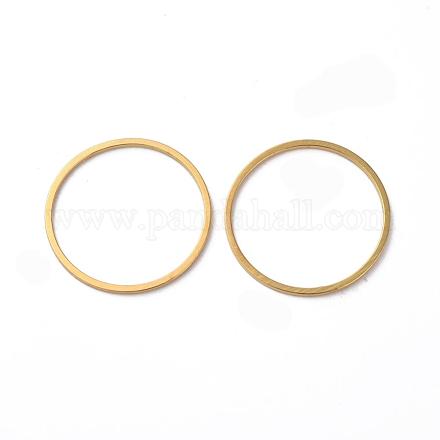Brass Link Rings KK-M128-02G-1