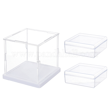Boîte de présentation transparente en acrylique et en plastique superfindings CON-FH0001-43-1