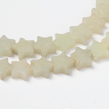 Brins de perles étoiles amazonite fleur G-M201-22-6mm-1