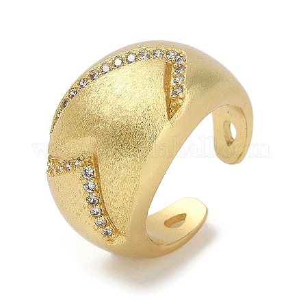 Кольца-манжеты для пальцев из латуни с микропаве из кубического циркония для женщин RJEW-C114-19B-G-1