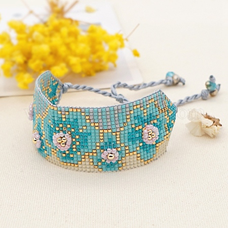 Wholesale Friendship Flower Loom Pattern Seed Beads Bracelets for Women 