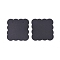 Paper Earring Display Cards, Square, Black, 49.5x50.5x0.3mm, 100pcs/set