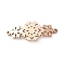Ion Plating(IP) 304 Stainless Steel Link Connectors, Laser Cut, Snowflake, Rose Gold, 11x28.5x1.5mm, Hole: 1.2mm