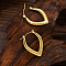 Fashionable and Unique Design Earrings for Women, Teardrop, Real 18K Gold Plated, 28x20mm