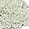 Baking Paint Pearlized Glass Seed Beads, Round Hole, Cylinder, Honeydew, 4.5x3.5mm, Hole: 1.2mm, about 5625pcs/pound