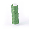 Waxed Polyester Cord, Micro Macrame Cord, for Leather Project, Bracelet Making, Shoe Reparing, Bookbinding, Flat, Sea Green, 0.8mm, about 32.8 yards(30m)/roll