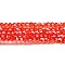 Transparent Electroplate Glass Beads Strands, Pearl Luster Plated, Faceted, Bicone, Red, 2.9~3.3x2.5mm, Hole: 0.7mm, about 135~140pcs/strand, 38~40cm