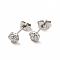 Non-Tarnish 304 Stainless Steel Flower Stud Earrings for Women, Stainless Steel Color, 5x5mm, Pin: 0.7mm