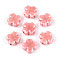 Handmade Porcelain Beads, Four Leaf Clover, Bright Glazed Porcelain, Light Coral, 11.5~12x11.5~12x5.5~6mm, Hole: 1.8~2mm