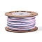 30M Segment Dyed Macrame Cotton Cord, Round Braided Rope, for Wall Hanging, Crafts, Gift Wrapping, Steel Blue, 1mm, about 32.81 Yards(30m)/Roll